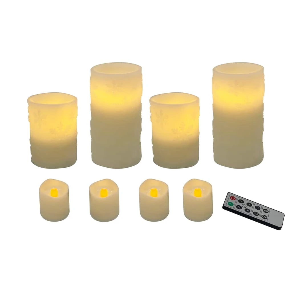 Wholesale 💯 White Snowflake LED Candle Set by Ashland® 😀 4 Wholesale 💯 White Snowflake LED Candle Set by Ashland® 😀 - Image 2