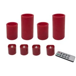 Best Pirce 🥰 Mottled Red LED Pillar Candle Set by Ashland® 👍