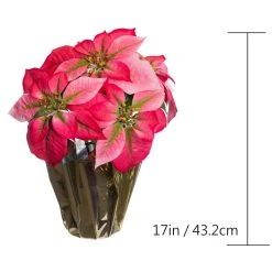 Wholesale ✔️ Pink Potted Poinsettia with Gold Foil by Ashland® ⭐ -Ashland Shop 10676020 3