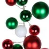 Promo 👍 6ft. Red, Green & White Ball Ornament Garland by Ashland® 🥰