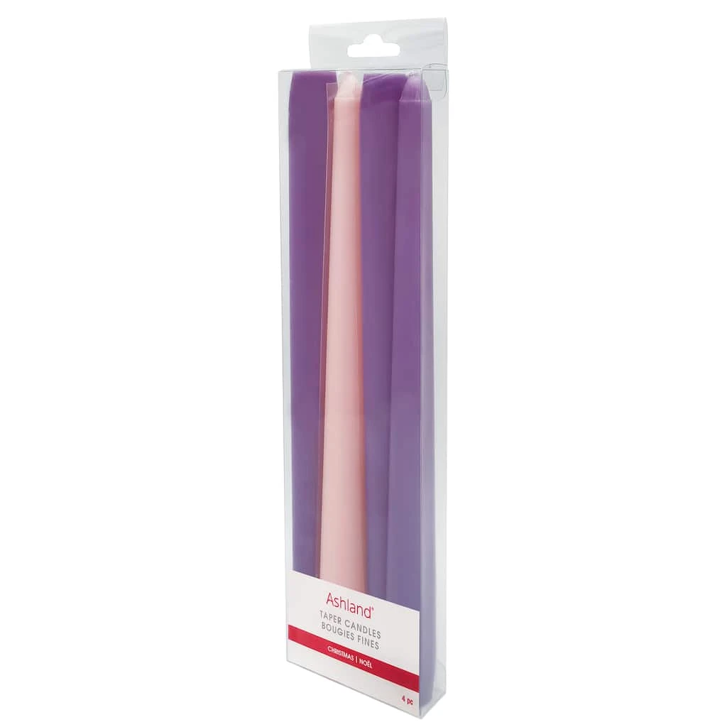 Flash Sale ⭐ Christmas Purple & Pink Taper Candles by Ashland®, 4ct. ⭐ 6 Flash Sale ⭐ Christmas Purple & Pink Taper Candles by Ashland®, 4ct. ⭐ - Image 4