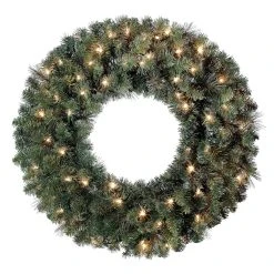 New 🤩 30" Pre-Lit Mixed Pine Wreath by Ashland® 🤩