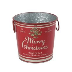 Cheapest 👏 6.6" Red Merry Christmas Metal Bucket with Handles by Ashland® 😍