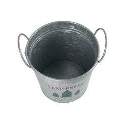 Brand new 😉 7.6" Farm Fresh Christmas Trees Metal Bucket with Handles by Ashland® 😉 -Ashland Shop 10676691 4