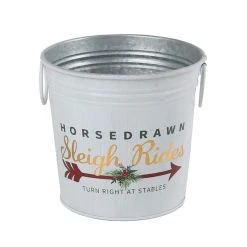 Best Sale 🎉 6.6" Sleigh Rides Metal Bucket with Handles by Ashland® 🎉