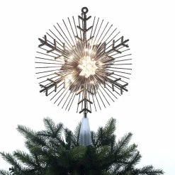 Discount ✔️ 14.5" Silver Lighted Tinsel Starburst Tree Topper by Ashland® ✨ -Ashland Shop 10677082 3
