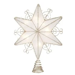 Brand new 🔔 9" Glitter Lighted Hexagram Star Tree Topper by Ashland® 😀