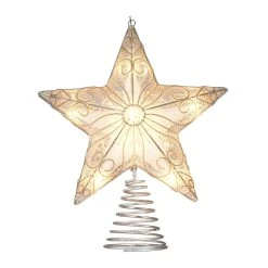 Budget 😍 11" Silver Filigree LED Star Tree Topper by Ashland® ✔️
