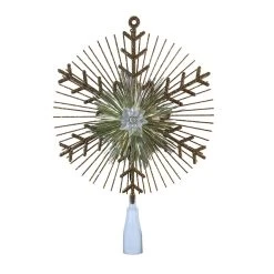 Cheapest ⭐ 14.5" Gold Lighted Tinsel Starburst Tree Topper by Ashland® 👏
