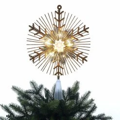 Cheapest ⭐ 14.5" Gold Lighted Tinsel Starburst Tree Topper by Ashland® 👏 -Ashland Shop 10677090 3