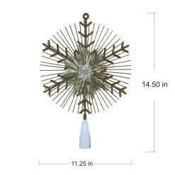 Cheapest ⭐ 14.5" Gold Lighted Tinsel Starburst Tree Topper by Ashland® 👏 -Ashland Shop 10677090 4