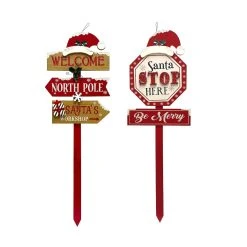 Wholesale ⌛ Assorted 36" Directional Santa Hat Yard Stake by Ashland® ✨