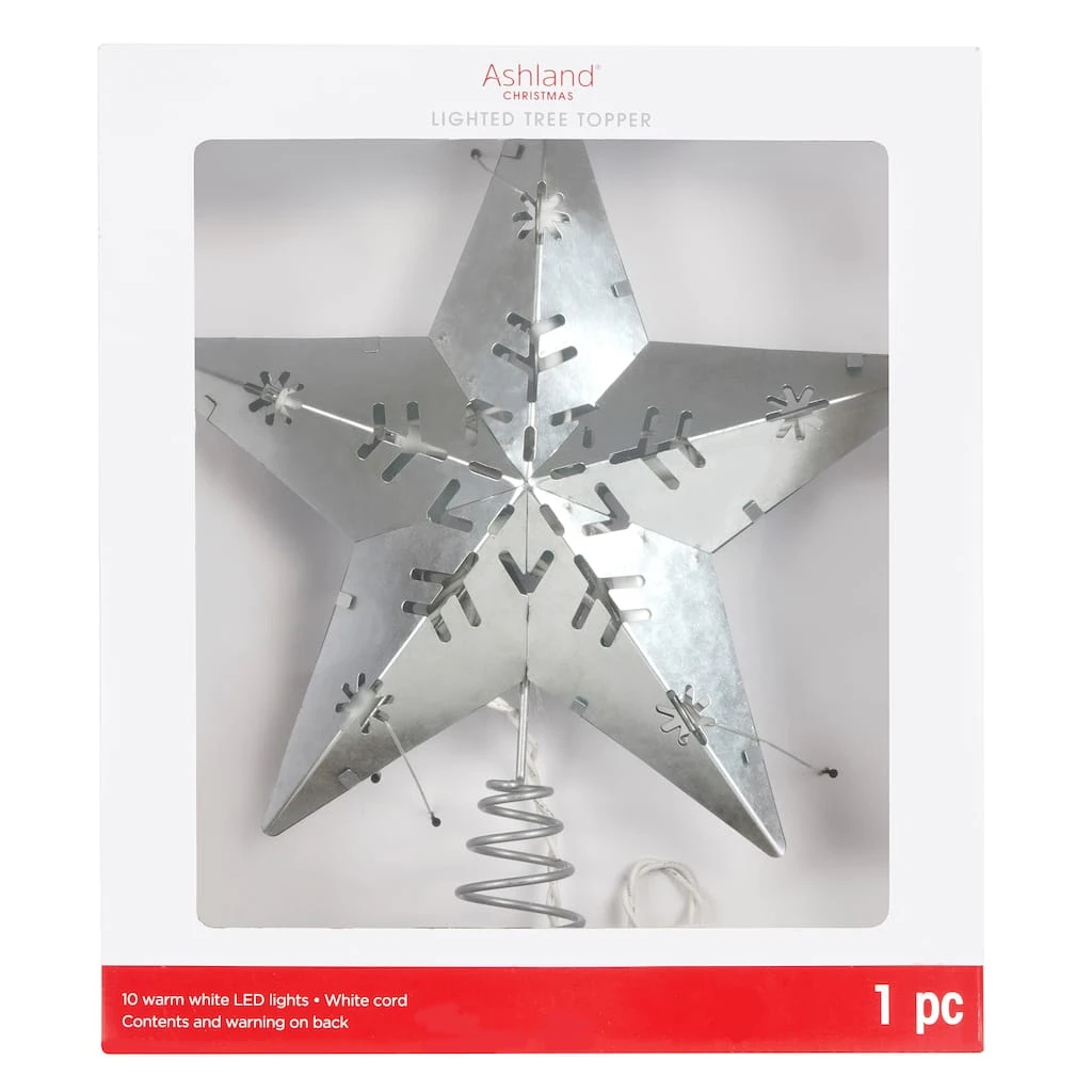 Flash Sale 👏 12" LED Snowflake Star Tree Topper by Ashland® 🔥 3 Flash Sale 👏 12" LED Snowflake Star Tree Topper by Ashland® 🔥