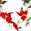 Budget 🛒 6ft. Red Poinsettia Garland by Ashland® ⌛ -Ashland Shop 10677904 1