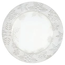 Cheap ⌛ White Snowflake Charger Plate by Ashland® ⌛
