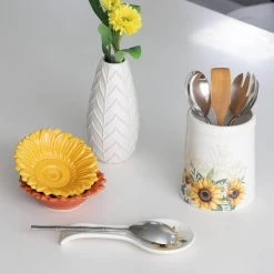 Best reviews of 👏 6.5" Sunflower Ceramic Utensil Holder by Ashland® 🔥 -Ashland Shop 10690097 3