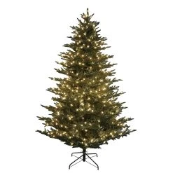 Budget 🎁 7.5ft. Pre-Lit Fraser Fir Artificial Christmas Tree, Clear Lights by Ashland® ✨