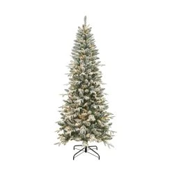 Cheapest 🥰 7ft. Pre-Lit Snowy Spruce Artifical Christmas Tree, Warm White Micro LED Lights by Ashland® 😉