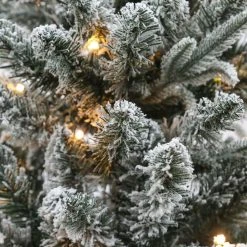 Cheapest 🥰 7ft. Pre-Lit Snowy Spruce Artifical Christmas Tree, Warm White Micro LED Lights by Ashland® 😉 -Ashland Shop 10694616 4