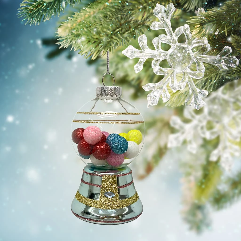 New ❤️ Glass Gumball Machine Ornament by Ashland® 🥰 4 New ❤️ Glass Gumball Machine Ornament by Ashland® 🥰 - Image 2