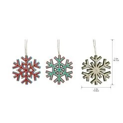 Outlet ⭐ Assorted Wood Snowflake Ornament by Ashland® 🔥 -Ashland Shop 10697717 3