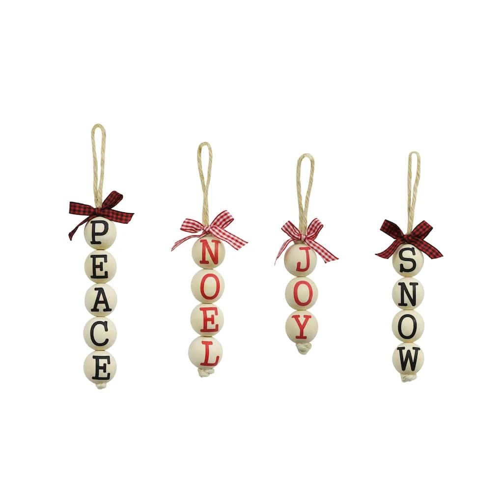 New 😀 Assorted Christmas Sentiment on Beads Ornament by Ashland® 🎉 3 New 😀 Assorted Christmas Sentiment on Beads Ornament by Ashland® 🎉