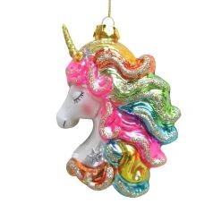 New 🧨 Glass Unicorn Head Ornament by Ashland® 👍