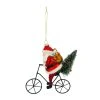 Best Pirce 😉 4.7'' Santa with Bicycle Glass Christmas Ornament by Ashland® 👏 -Ashland Shop 10697796 1