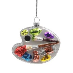 Promo 💯 Multicolor Glass Painter's Palette Ornament by Ashland® ✨