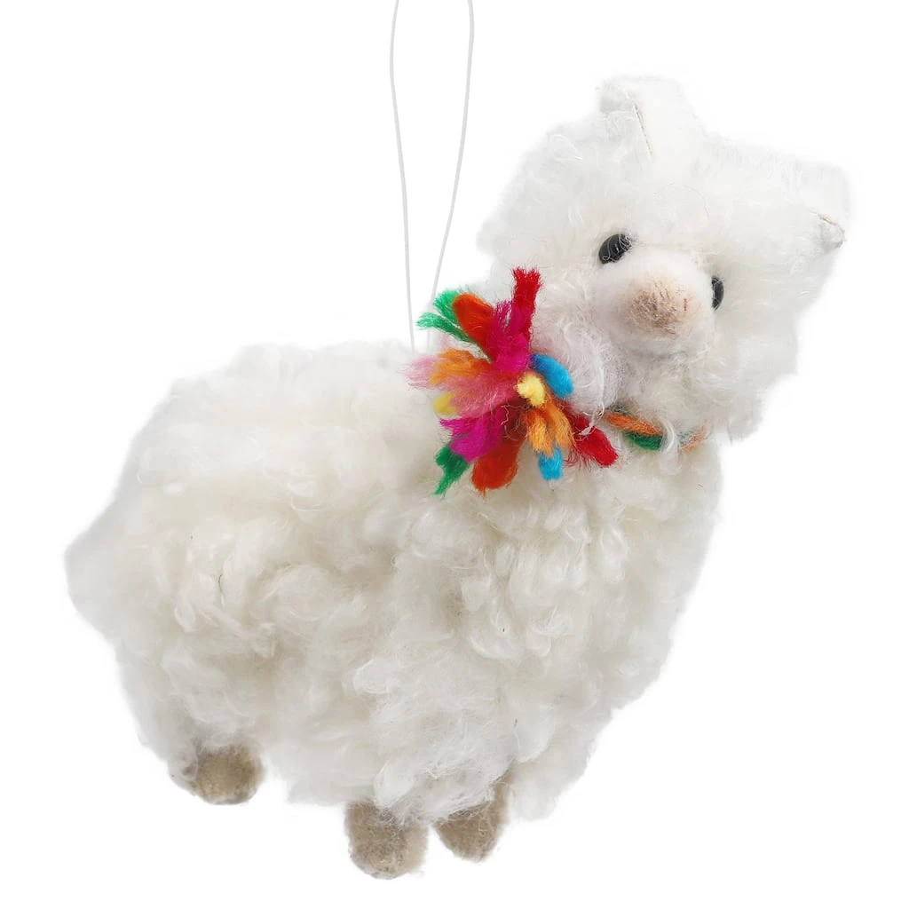Flash Sale ✨ White Fluffy Llama Ornament by Ashland® 😀 Christmas ✨ 3 Flash Sale ✨ White Fluffy Llama Ornament by Ashland® 😀 Christmas ✨