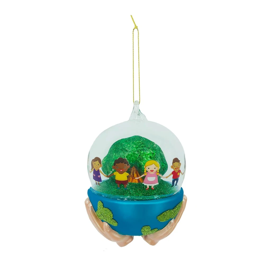Deals ✔️ Glass Earth Held in Hands Ornament by Ashland® ✨ 5 Deals ✔️ Glass Earth Held in Hands Ornament by Ashland® ✨ - Image 3