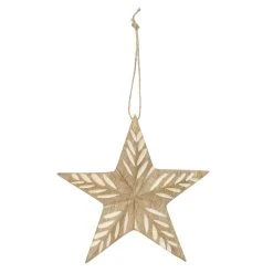 Budget 🛒 5.5'' Carved Wooden Star Ornament by Ashland® ⭐