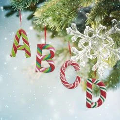 Cheapest ✨ Assorted Monogram Candy Cane Ornament by Ashland® ⭐ -Ashland Shop 10698211 3
