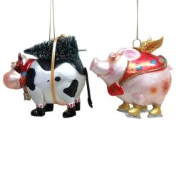Buy 🎉 Assorted Glass Christmas Farm Animal Ornament by Ashland® ✨ -Ashland Shop 10698355 4
