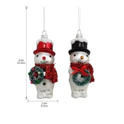 Buy ⭐ Assorted Glass Vintage Snowman Ornament by Ashland® ❤️ -Ashland Shop 10698388 3