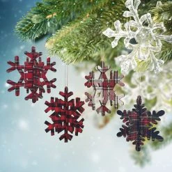 Buy 🛒 Assorted Plaid Snowflake Ornament by Ashland® 💯 -Ashland Shop 10698406 2