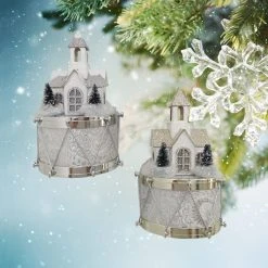 Budget 🥰 Assorted Paper House on Drum Ornament by Ashland® ⭐ -Ashland Shop 10698435 2