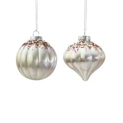 Wholesale ✨ Assorted Glass Pink Beaded Onion Ornament by Ashland® 🔥