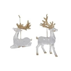 Brand new 👏 Assorted Clear & Glittery Gold Deer Ornament by Ashland® 😀 -Ashland Shop 10698495 2