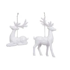 Cheapest ❤️ Assorted Glittery White Deer Ornament by Ashland® ⭐ -Ashland Shop 10698591 2