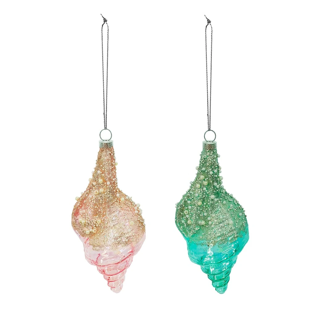 Deals π Assorted 7'' Seashell Glass Christmas Ornament by Ashland® β¨ 3 Deals π Assorted 7'' Seashell Glass Christmas Ornament by Ashland® β¨