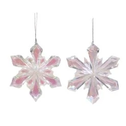Flash Sale ⌛ Assorted Iridescent Acrylic Snowflake Christmas Ornament by Ashland® 🎁