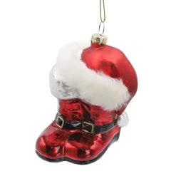 Brand new 👏 Glass Boots with Santa Hat Ornament by Ashland® Christmas 🥰 -Ashland Shop 10698635 2