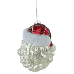 Best Pirce 🎁 5" Glass Santa Head Ornament by Ashland® 🔔 -Ashland Shop 10698640 3