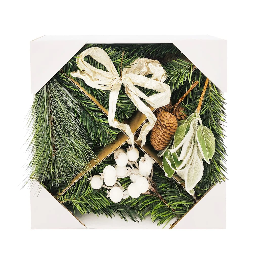 Budget 🛒 DIY White Berry, Pine Leaf & Pinecone Wreath Kit by Ashland® 😍 3 Budget 🛒 DIY White Berry, Pine Leaf & Pinecone Wreath Kit by Ashland® 😍