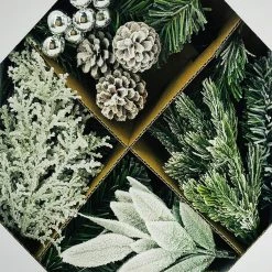 Outlet ❤️ DIY Flocked Pinecone & Leaf Wreath with Silver Ornaments Kit by Ashland® 🔥 -Ashland Shop 10698662 3