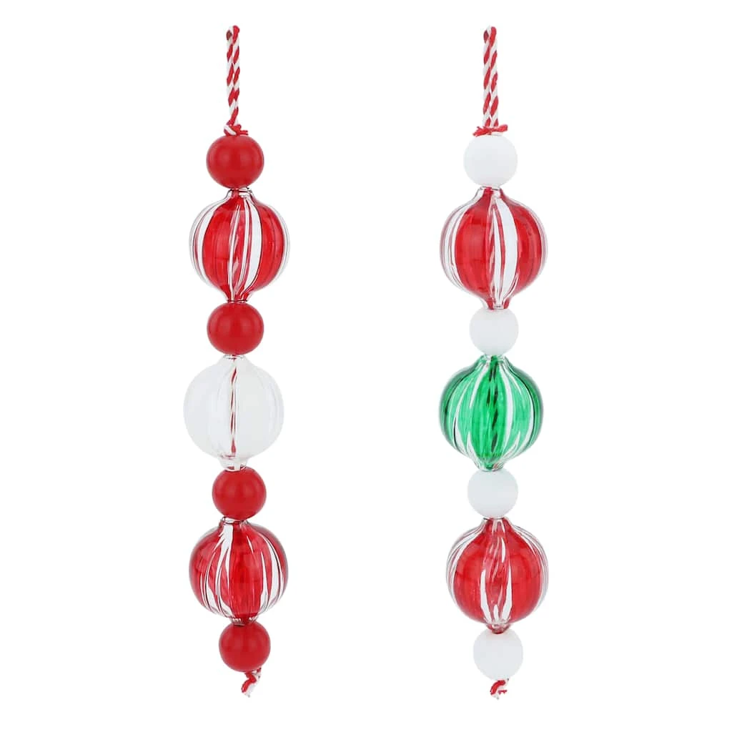 Promo ✔️ Assorted Glass & Wood Peppermint Bubble Ornament by Ashland® 🧨 Christmas ❤️ 3 Promo ✔️ Assorted Glass & Wood Peppermint Bubble Ornament by Ashland® 🧨 Christmas ❤️