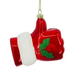 Coupon ✔️ Santa Thumbs Up Glass Ornament by Ashland® 🎉 -Ashland Shop 10698794 2