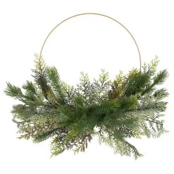 Brand new ✔️ 20" Pine & Gold Hoop Wreath by Ashland® Christmas 🥰