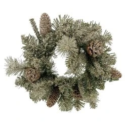 Deals 🥰 12" Flocked Pine & Pinecone Wreath by Ashland® Christmas 🎁